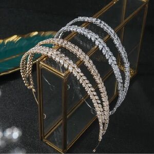 Wedding Crowns For Brides Cubic Zirconia Bridal Crown Tiara Headband Headdress